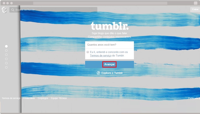 Criando um blog com o Tumblr